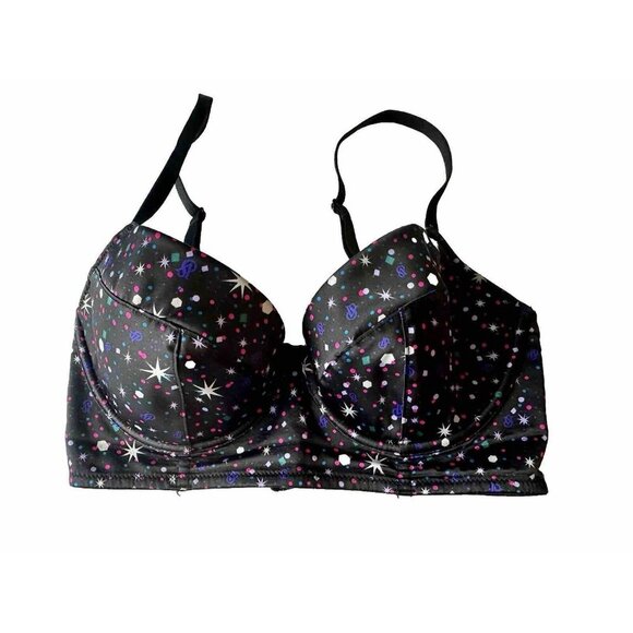 Victoria's Secret Other - Victoria's Secret Very Sexy Lined Demi Bra Stars Galaxy Black Pink Sz 32D